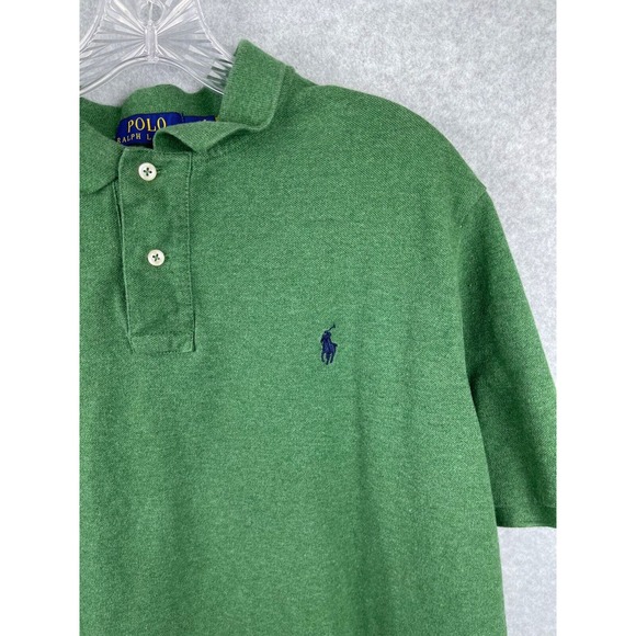 Ralph Lauren Polo Shirt Men's XL Green Short Sleeve Classic Fit Preppy Business - Picture 3 of 8